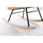 Chaise berçante d'intérieur à bascule kaki - rembourrée de mousse, bois d'eucalyptus, tissu doux, poids maximal de 250 lb, capacité de poids de style moderne, dossier