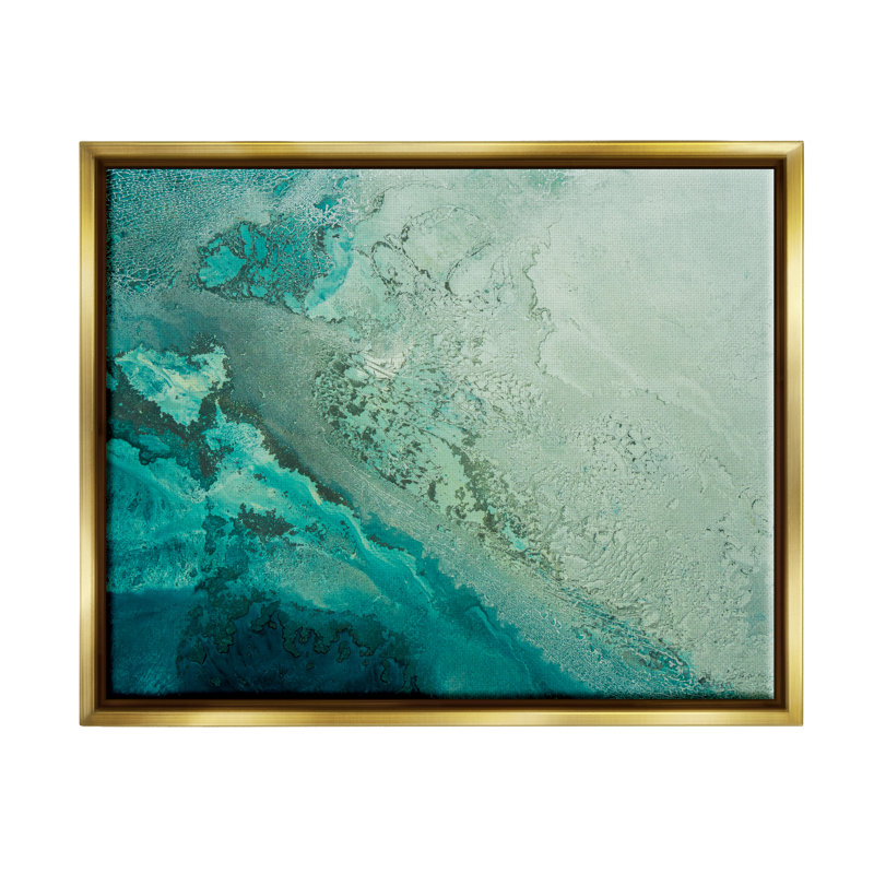 "Wrought Studio ™", vue aérienne de marée sur toile flottante, art mural par Petra Meikle De Vlas