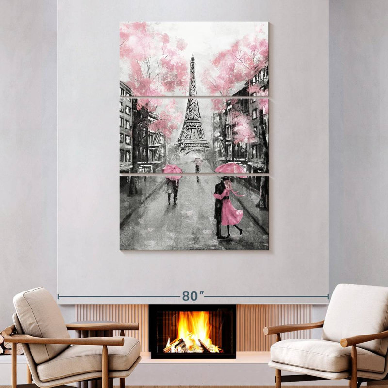Lilie Pop Pink Paris, 74" H x 48" W