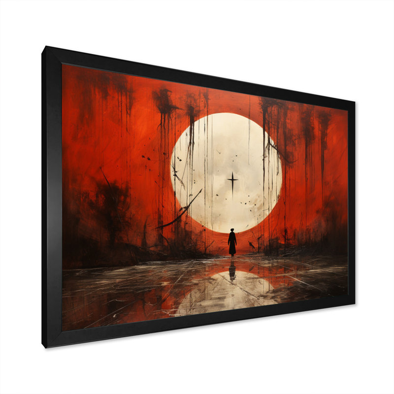 «Coral Black Mexico Art the Fall II», reproduction, Cadre simple noir, H 24 po x l 32 po x P 1 po