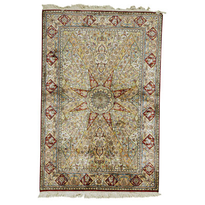 Hand Woven Silk Oriental Area Rug