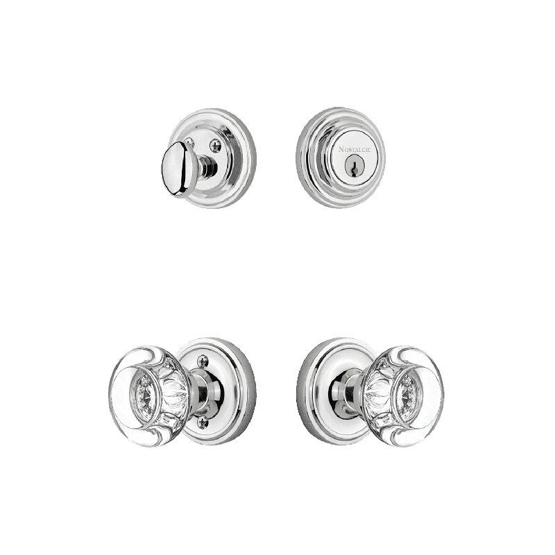 Ensemble de rosette d'entrée classique Nostalgic Warehouse, Chrome brillant, 2.375