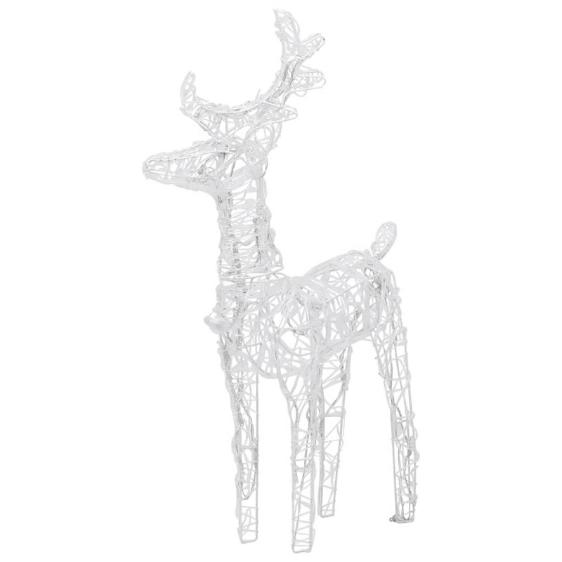 Décoration de Noël jardin renne 4 pièces, 160 lumières DEL, blanc chaud