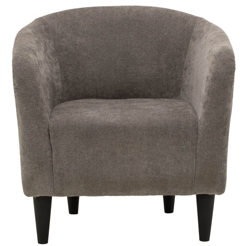 Fauteuil demi-tonneau de 29,50 po de largeur, Chloe Slate 100% Polyester