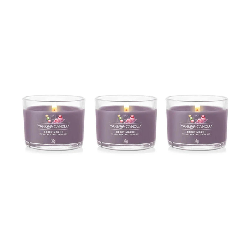 Yankee Candle - 3 Packed Filled Votives - Berrry Mochi