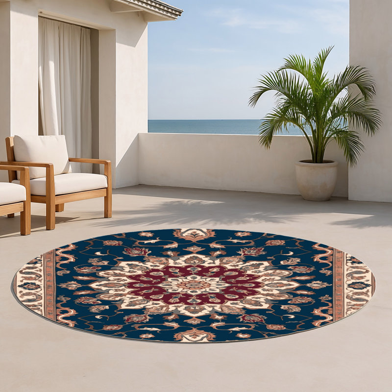 Tapis d'intérieur et d'extérieur Tabriz, Rond 5 pi