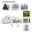 Tente de réception robuste de 6 m x 9 m, auvent extérieur et abri événementiel imperméable avec parois latérales amovibles-126556062
