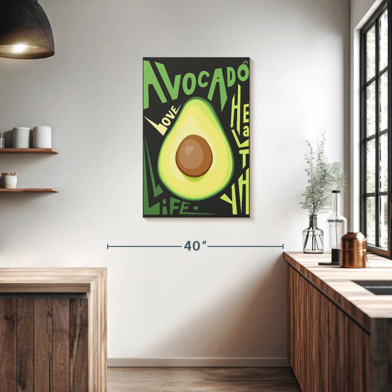 Kema Kitchen Avocado Wall Sign, 36" H x 24" W