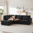 Versatile Convertible Linen Sofa with Multiple Pillows for Various Spaces-990188572