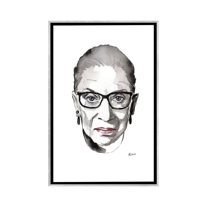 Impression RBG par Hodaya Louis, H 40 po x l 26 po x P 1,5 po, Toile avec cadre argenté, Pas de tapis