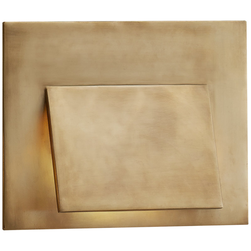 Kelly Wearstler Esker Envelope Sconce, Antique-Burnished Brass