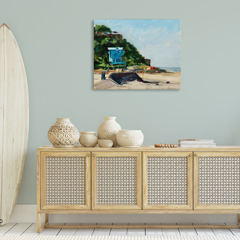 «Beach Guard Tower», art mural par Geoff Allen, H 30 po x l 40 po