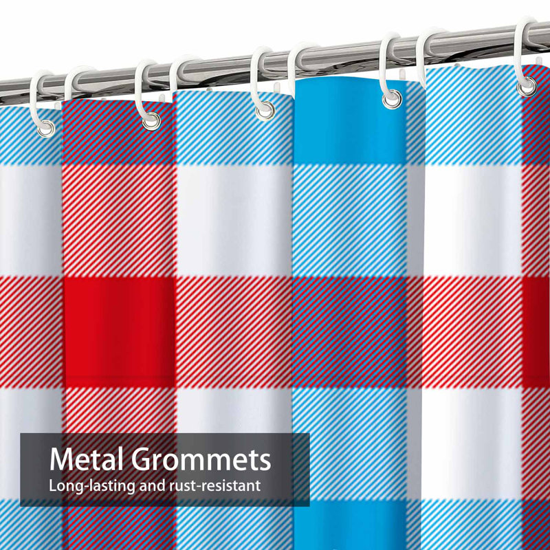 Rideau de douche Tartan, L 72 po x l 72 po