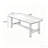 Brown Rectangular Solid Wood Trestle Dining Table-1916837538