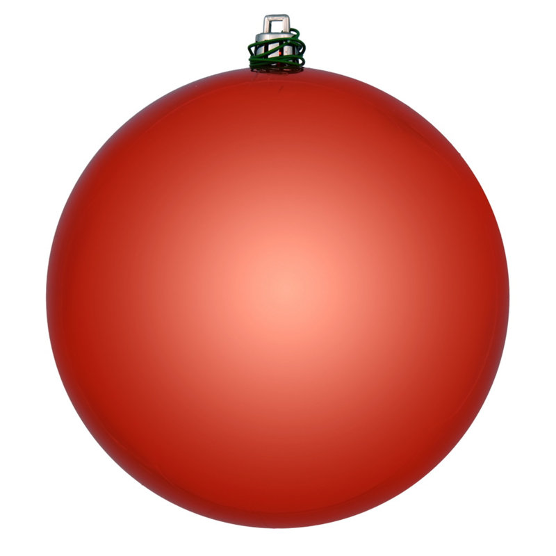 Holiday Décor Ball Ornament, 8" H x 8" W x 8" D, Bittersweet Shiny
