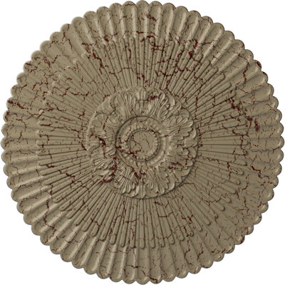 Endurathane Nexus Ceiling Medallion, 41"OD x 1 5/8"P Fits Canopies up to 7 1/4"), Hand-Painted Gobi Desert Crackle Finish