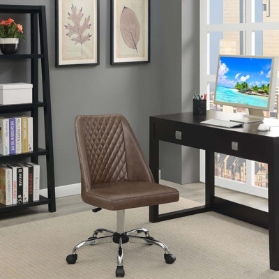 et chaise de bureau réglable chromée