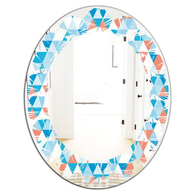 Miroir mural sans cadre triangulaire design ii laisse maison americana