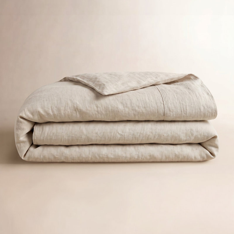 Organic Relaxed Linen Standard Duvet Cover, Full/Queen Duvet Cover, Undyed Chambray
