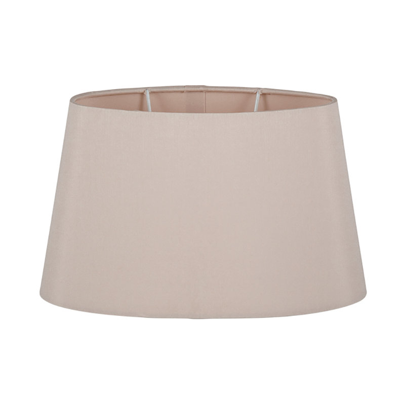 Martha Oval Silk Mix Tapered Lampshade, Brown, 25cm H x 45cm W x 27cm D
