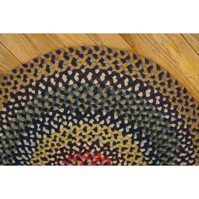 Antique Braided American Allover Knotted Rug