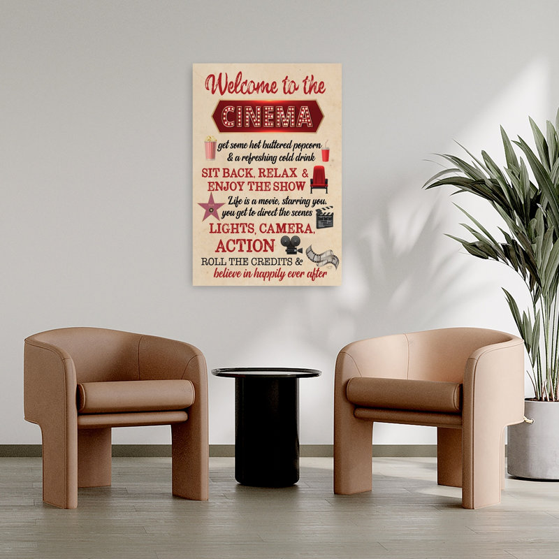 Bienvenue au cinéma, architecture rétro, H 36 po x l 24 po