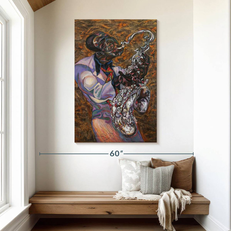Leisha Saxophonist, 48" H x 32" W