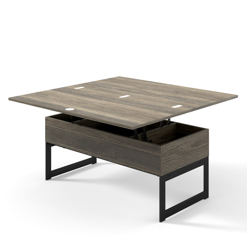 Susie 4-In-1 Lift Top Coffee Table With Storage, Multi-Fuction Coffee Table For Living Room, Gray