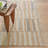 Ravel Stripe Blue Handwoven Wool Rug-87326242