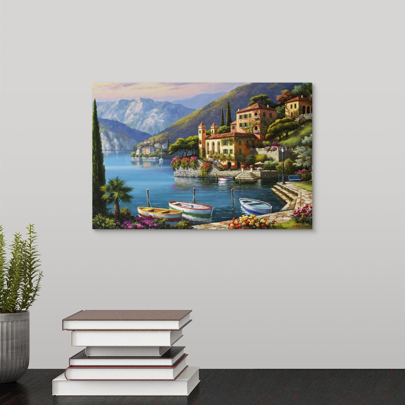 «Villa Bella Vista» par Sung Kim - impression d'art graphique, H 8 po x l 12 po, Toile tendue, Sans cadre