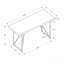 Bureau d'ordinateur, bureau personnel, ordinateur portable, L 48 po, travail, stratifié blanc, métal gris, contemporain, moderne
