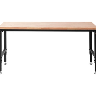 Table de travail réglable de 72 po x 25 po pour le bureau et le garage, d'une hauteur de 28 à 39,5 po, d'une charge de 3 000 lb, de crochets électriques et d'outils pour le bureau à domicile, pour garage, avec roues universelles, capacité de rangement