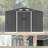 10X8 Ft Grey Shed With Metal Build, Lockable Door For Backyard Outdoor Doors Storage-123403543-123403544