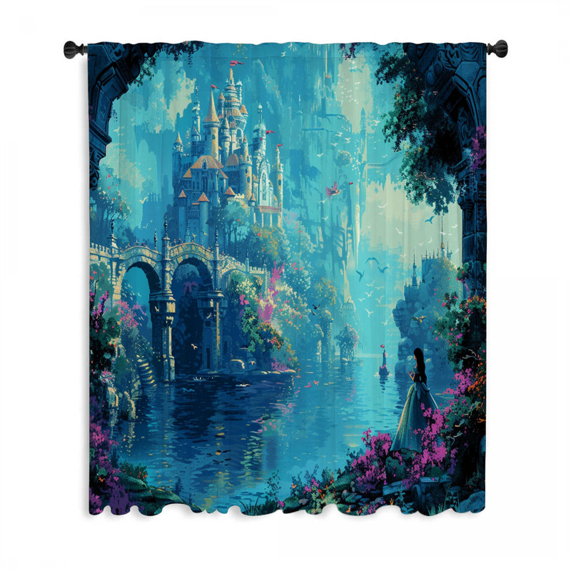 Rideau transparent en polyester Nameeta, L 50 po x L 84 po