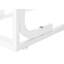 Table d'appoint moderne en forme de C - stratifié blanc, surface élancée pour canapé / lit / chaise