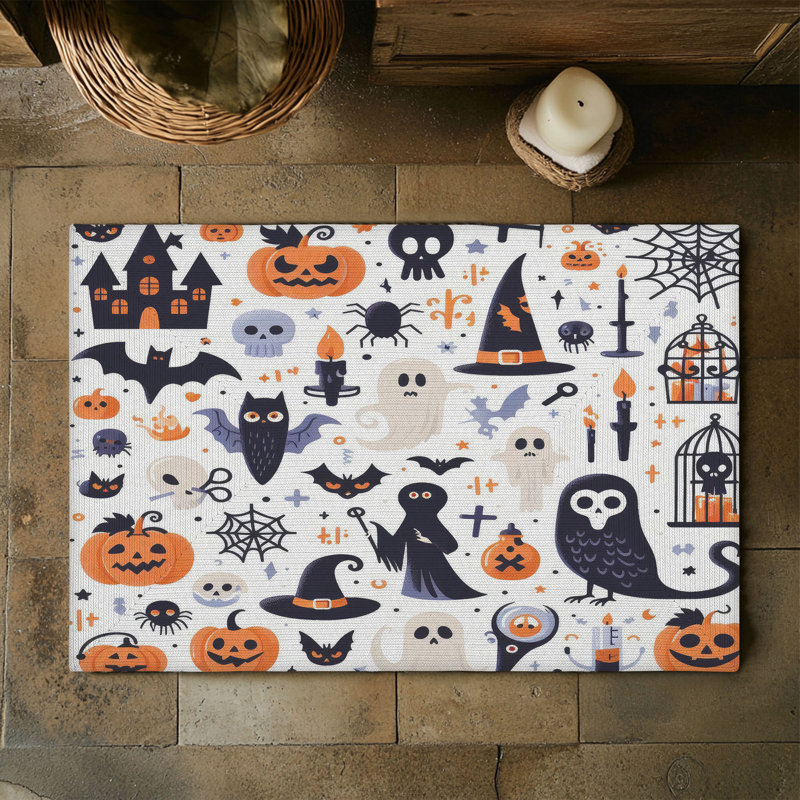Tapis tressé Night of Haunts, Rectangulaire 3 pi x 5 pi