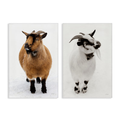 «Two Little Goats», ensemble de 2 toiles par Deborah Revell