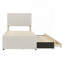 Lit plateforme tapissier avec lit gigogne-1325851745