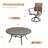 8-person Patio Dining Set with 60" Round Dining Table and 8 Cushioned Swivel PE Rattan Chairs-123149655