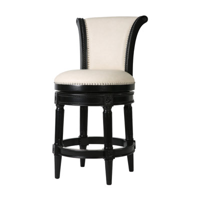 Upholstered Swivel Counter and Bar Stool