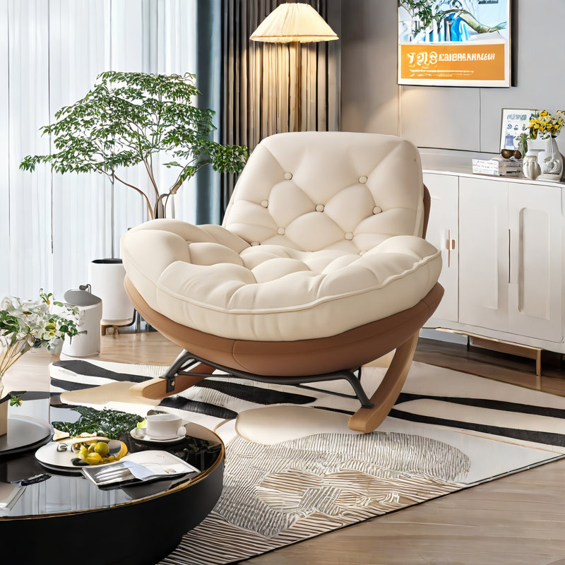 Chaise berçante moderne rembourrée
