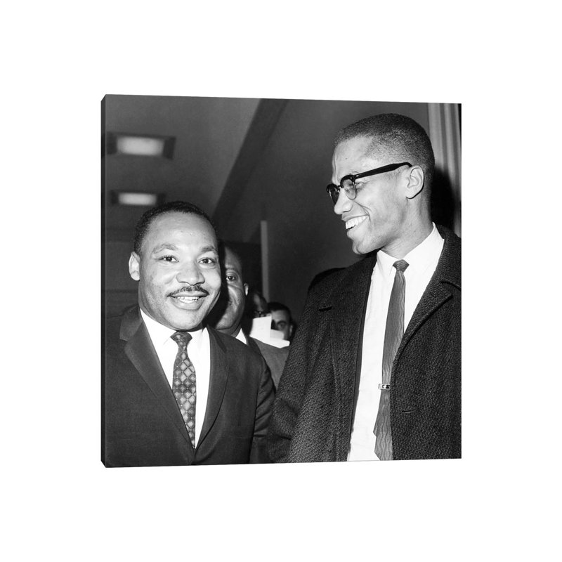 King And Malcolm X, 1964 - Print on Canvas, Wrapped Canvas, 66.04 cm H x 66.04 cm W x 1.91 cm D