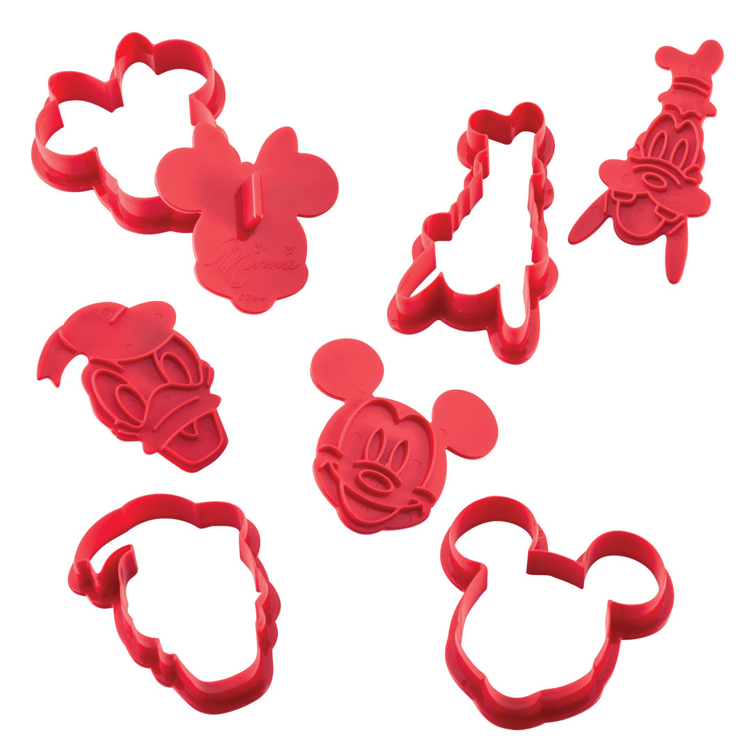 Disney Home Bake With Mickey Mouse Cookie Cutter And Stamp Set, 8 Piece, Red Disney Home
