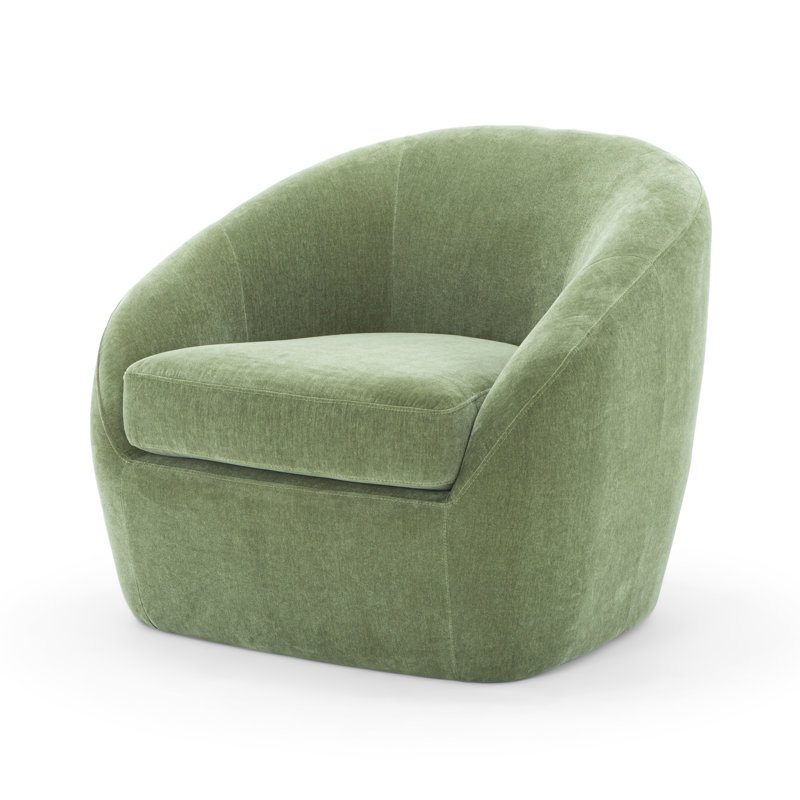 Stargazer Upholstered Barrel Chair, Forest Performance Chenille