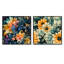 Janna - Ensemble de 2 collages carrés botaniques abstraits-101843770-101843771