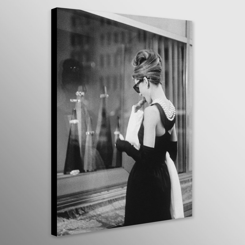 Cuyama Audrey Hepburn - Window Shopping - Breakfast At Tiffany's - Wrapped Canvas Print, 41cm H x 31cm W x 4cm D