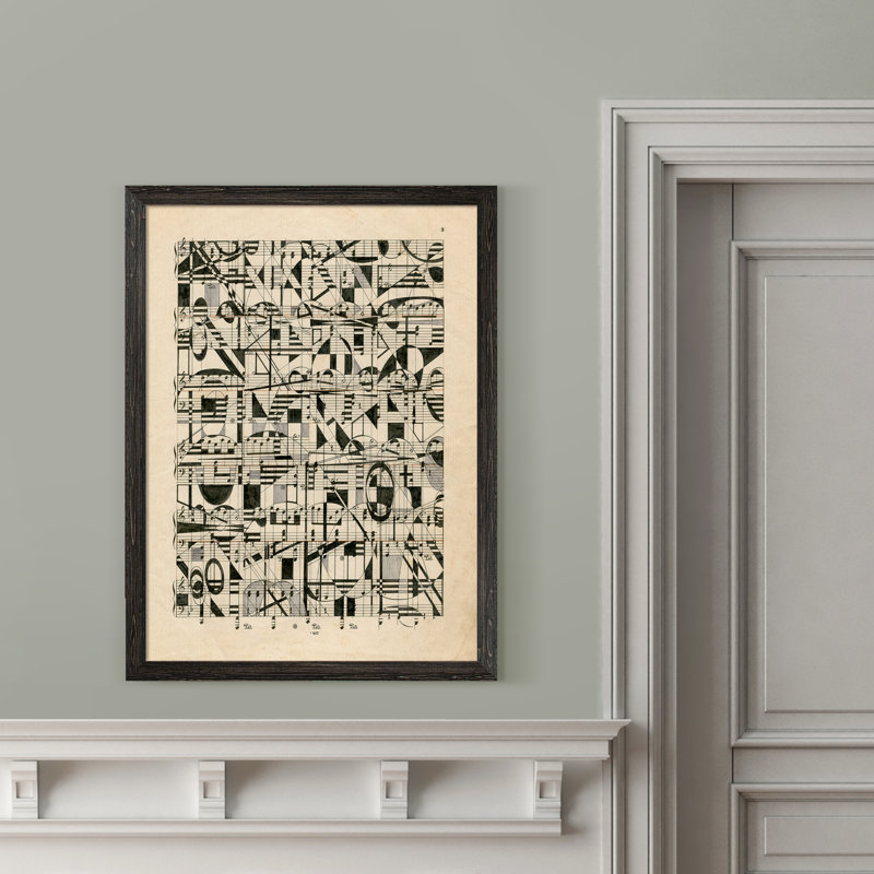 "Graphic Notes" par Paul Cezanne - reproduction d'art encadrée, H 44 po x l 32 po x P 1,25 po, Toile avec encadrement ébène