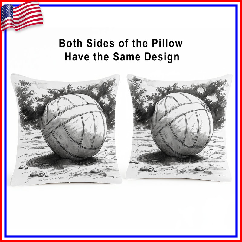 Coussin Volleyball, 20 po x 20 po
