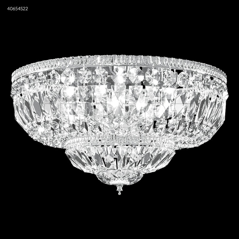 Flush Mount 8 - Light Flush Mount, 11" H x 18" W x 18" D, Silver