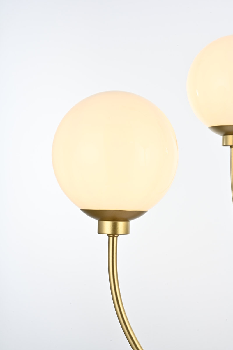 Kyle 4-Light Chandelier, 25" H x 30" W x 30" D, Brass